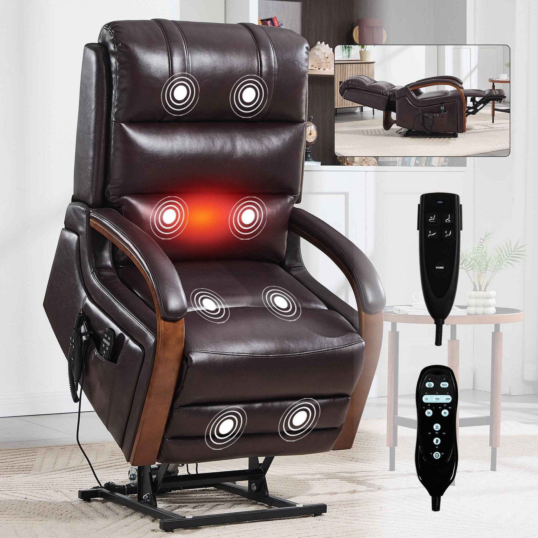 Dual-Motor Leather-Air Power Lift Recliner product image