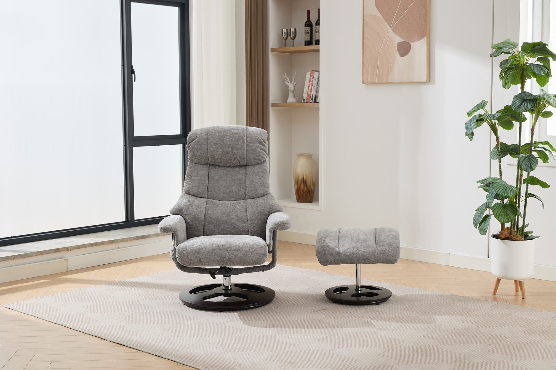 Ergonomic Recliner Chair with Ottoman - 360° Swivel Massage Lounge detail image 72
