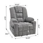 Large Dual-Motor Power Lift Heat & Massage Recliner detail image 36