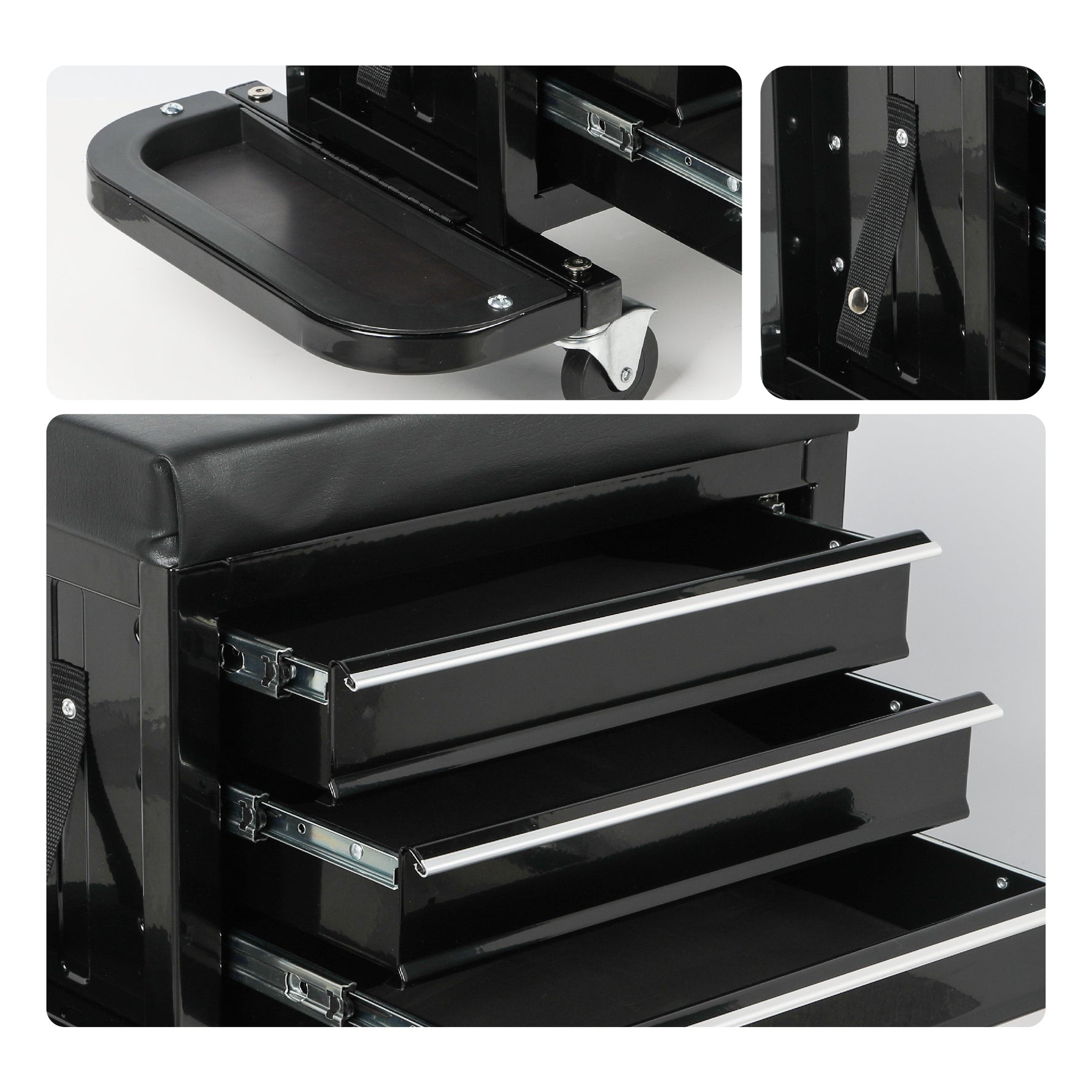 Rolling Mechanic Seat with 3-Drawer Tool Storage, 350 lb Capacity product image