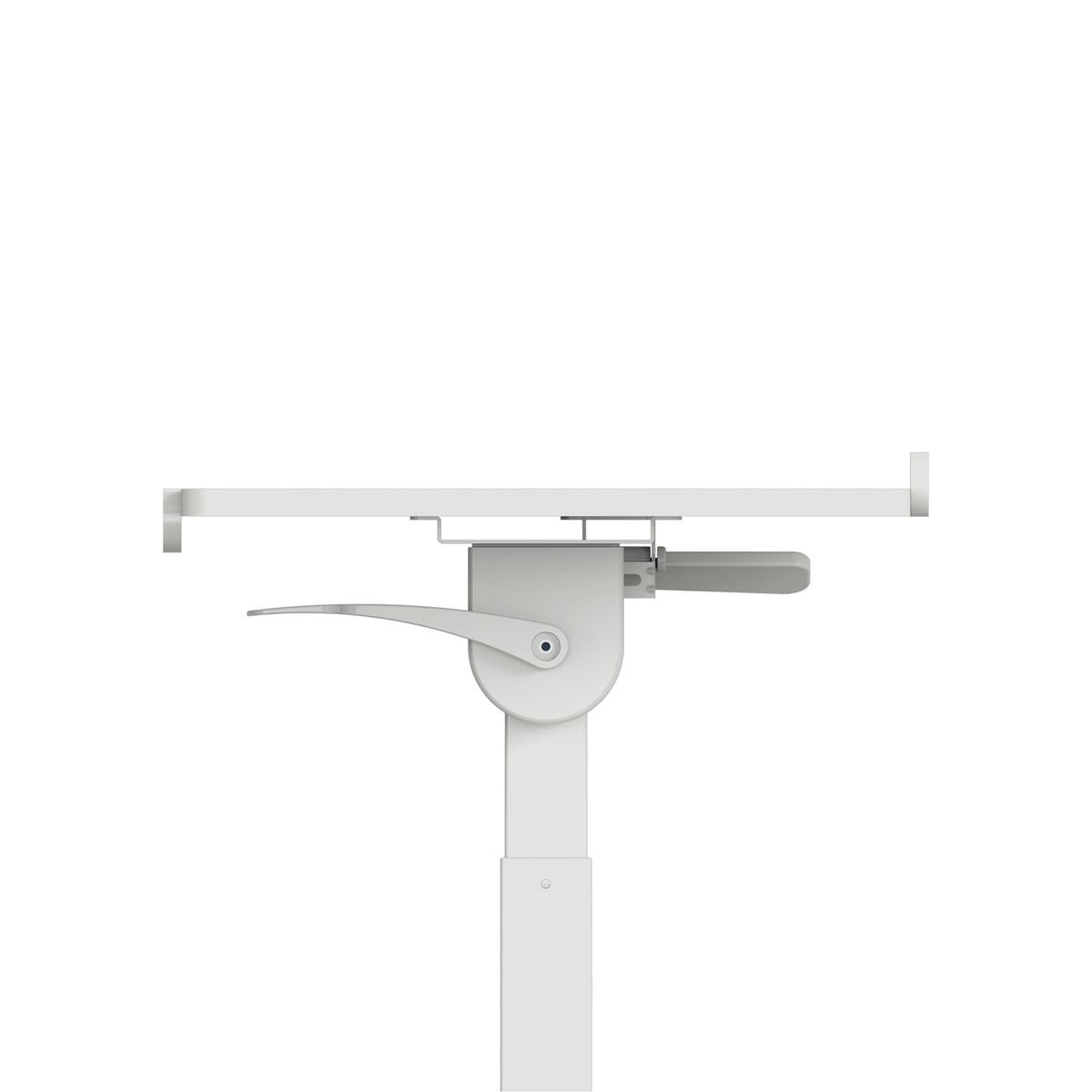 Techni Mobili Sit-to-Stand Rolling Adjustable Laptop Cart, White mobile laptop workstation