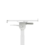 Techni Mobili Sit-to-Stand Rolling Adjustable Laptop Cart, White mobile laptop workstation