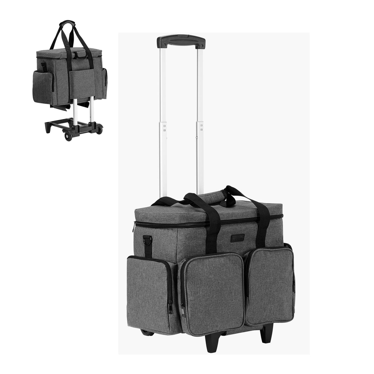 VEVOR rolling laptop bag with wheels and structured storage for work travel