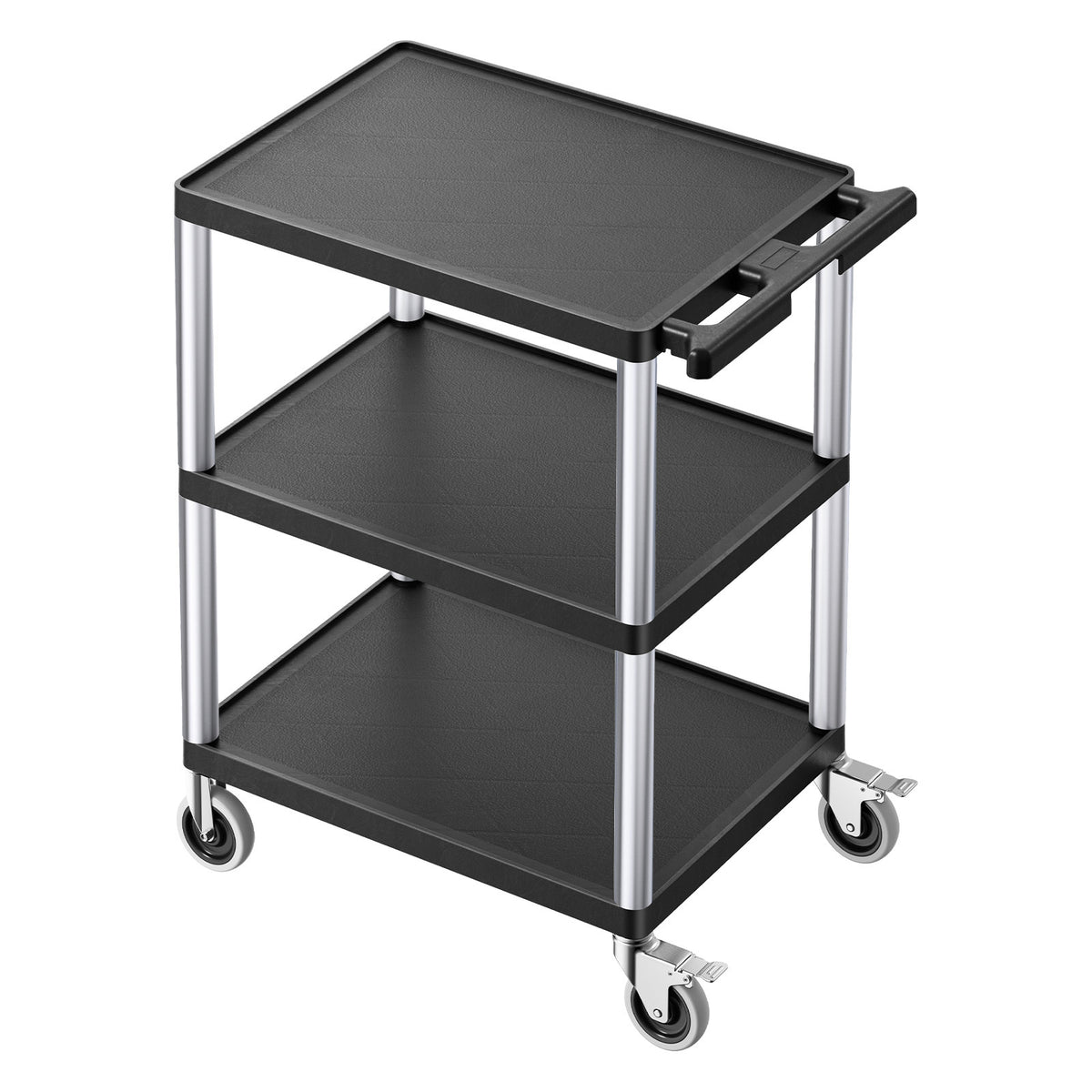 Heavy-Duty Rolling Utility Service Cart with 360° Swivel Wheels for workshop, garage, storage, or utility use