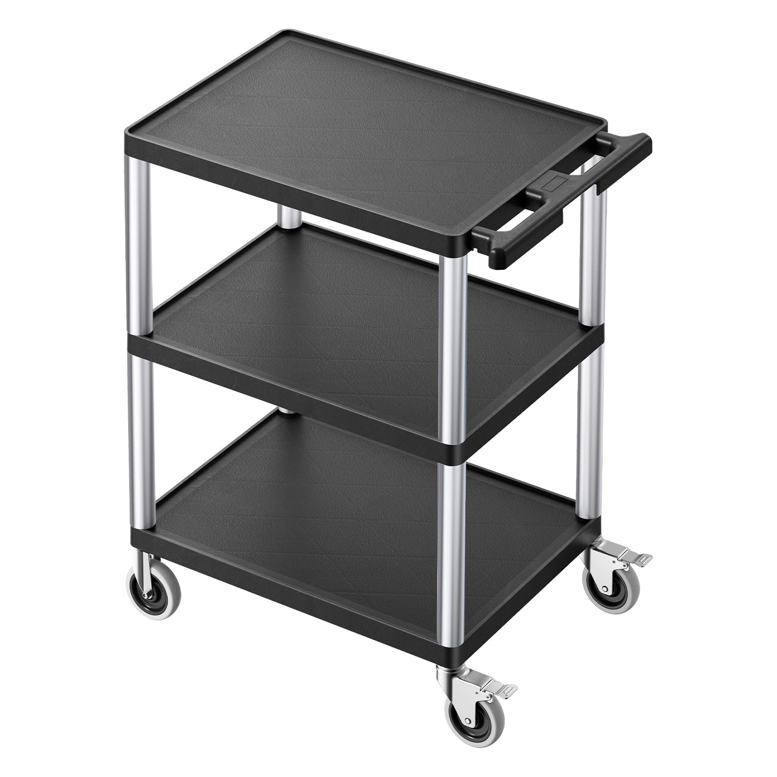Heavy-Duty Rolling Utility Service Cart with 360° Swivel Wheels for workshop, garage, storage, or utility use