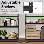 5-Tier Heavy-Duty Adjustable Metal Shelving Unit, 48" W x 24" D x 72" H for workshop, garage, storage, or utility use