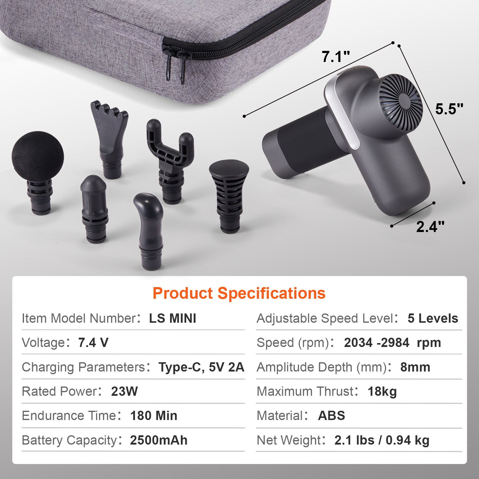 VEVOR Deep Tissue Percussion Massage Gun detail image 20