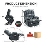 Chenille Power Lift Recliner detail image 22