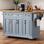 54 in. Rolling Kitchen Island with Drop Leaf & Storage product view 70