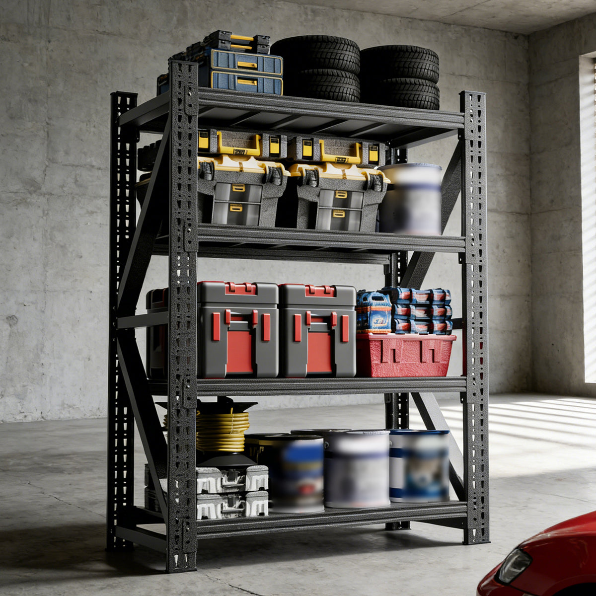 Heavy-Duty Adjustable Garage Shelving for Warehouse Storage for workshop, garage, storage, or utility use