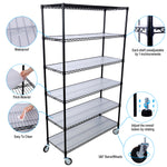 6-Tier NSF Wire Shelving Unit, 6000 lb Capacity for workshop, garage, storage, or utility use