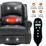 Heat Massage Manual Recliner Chair with Rocker and Swivel for Living Room detail image 66