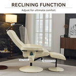 Ergonomic Recliner Chair with Ottoman - 360° Swivel Massage Lounge detail image 5