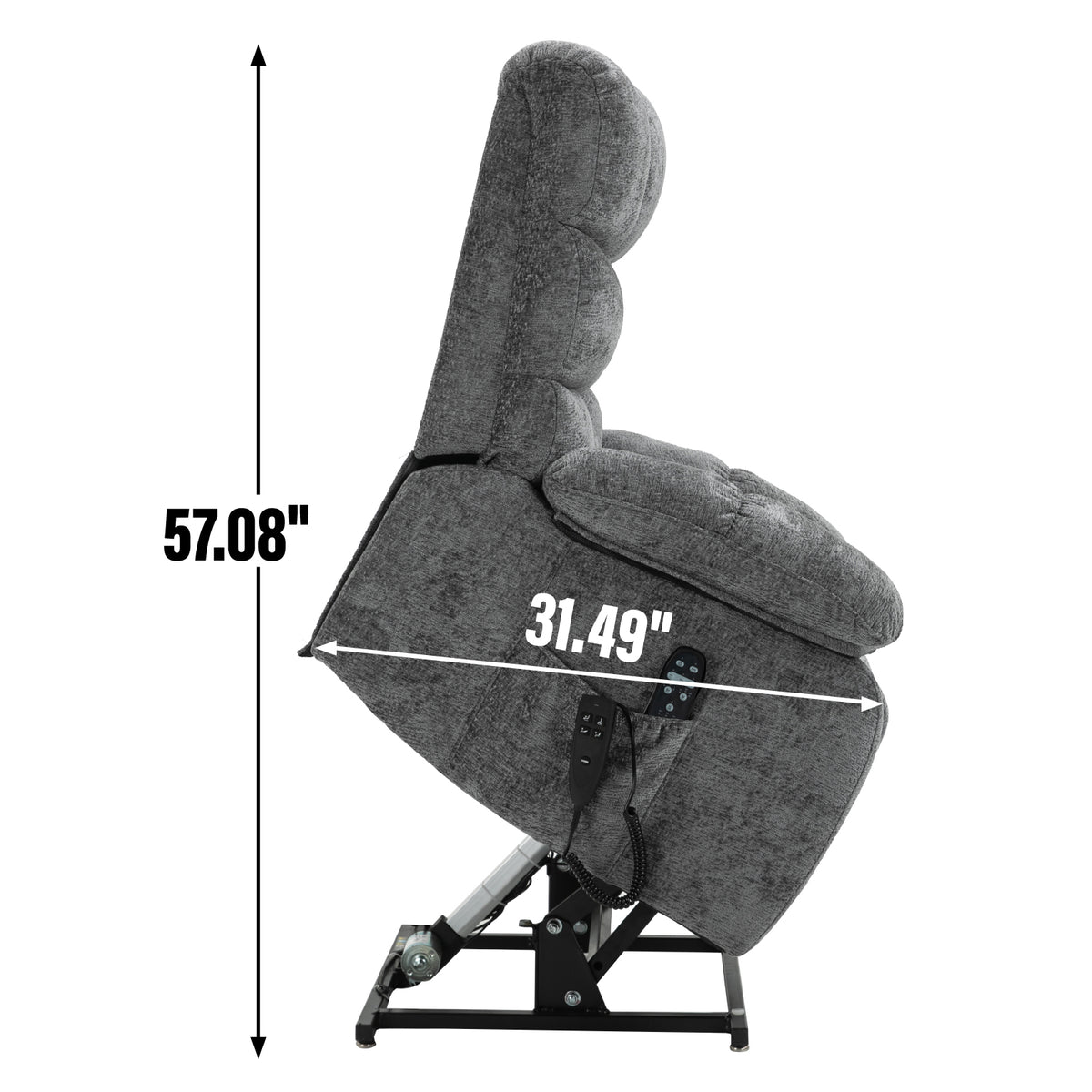 Dual-Motor Lift Recliner with Heat & Massage, 350 lb Capacity detail image 47