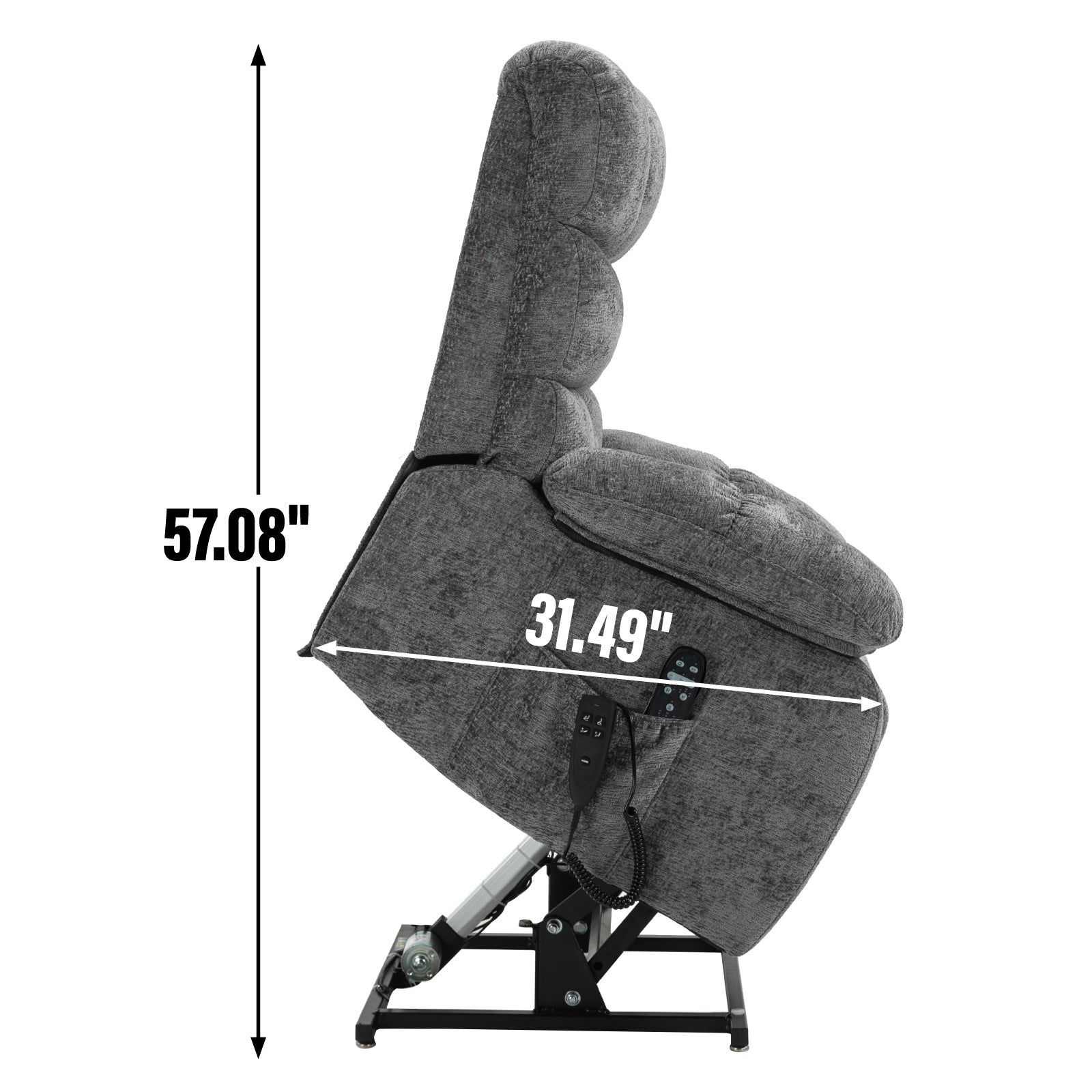 Dual-Motor Lift Recliner with Heat & Massage, 350 lb Capacity detail image 47