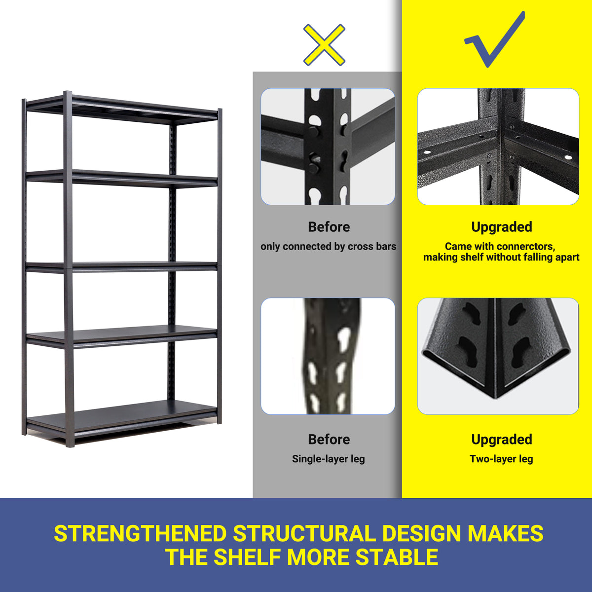 Heavy-Duty Adjustable Metal Storage Shelving Units for workshop, garage, storage, or utility use