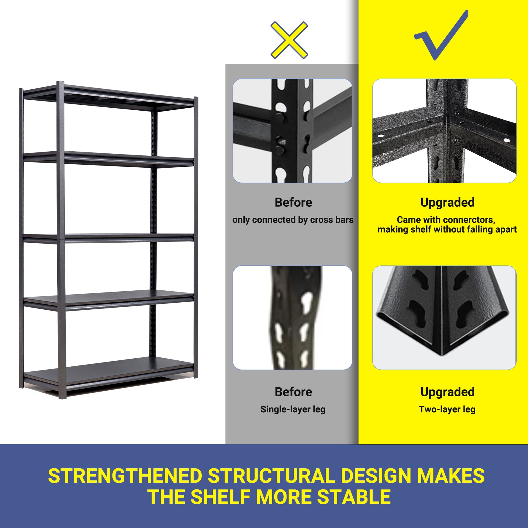 Heavy-Duty Adjustable Metal Storage Shelving Units for workshop, garage, storage, or utility use