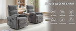 Heat Massage Manual Recliner Chair with Rocker and Swivel in Fabric for Living Room detail image 37