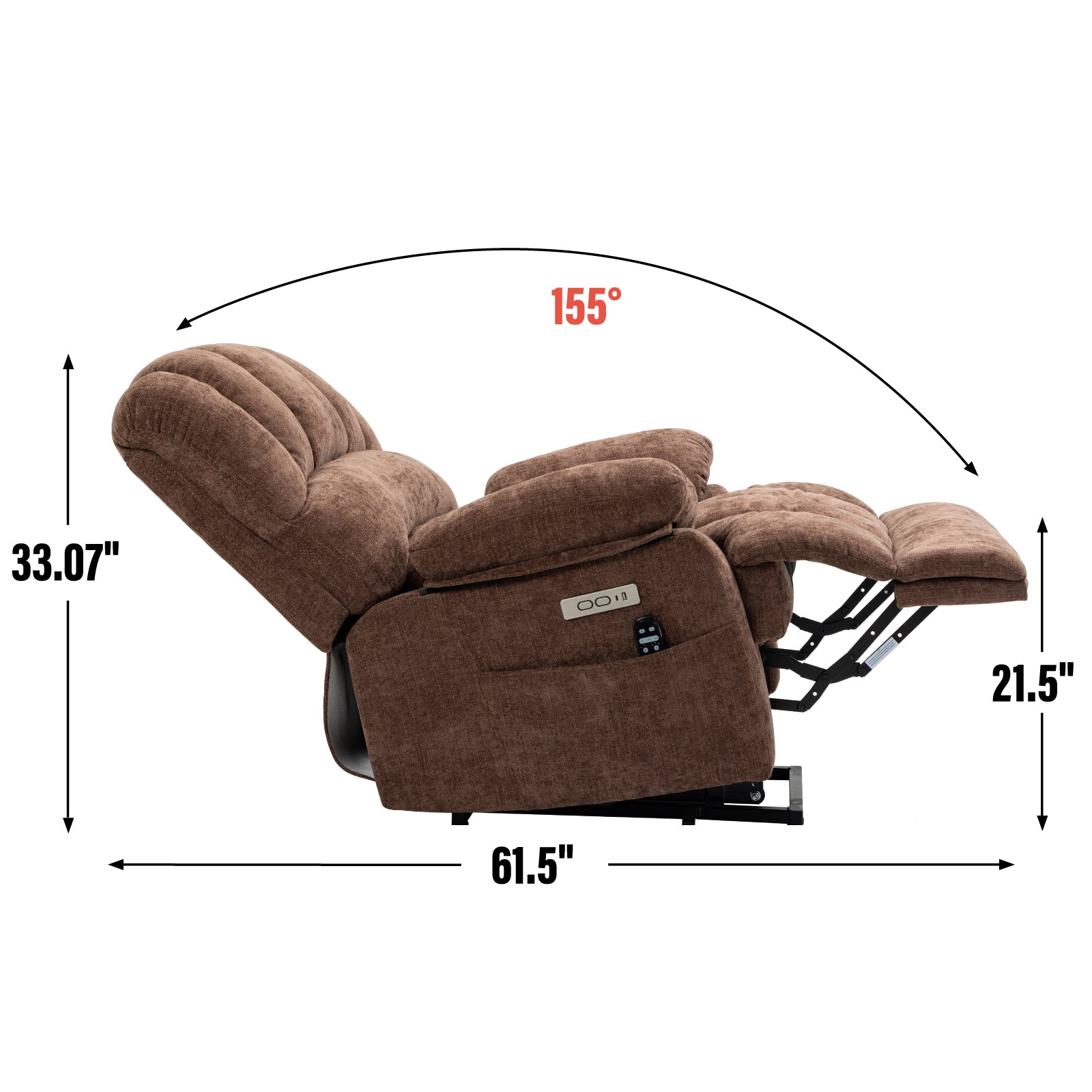 Chenille Power Lift Recliner detail image 57