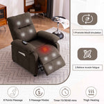 Chenille Massage Recliner with Heat & Remote Control detail image 16