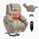Dual-Motor Leather-Air Power Lift Recliner detail image 4