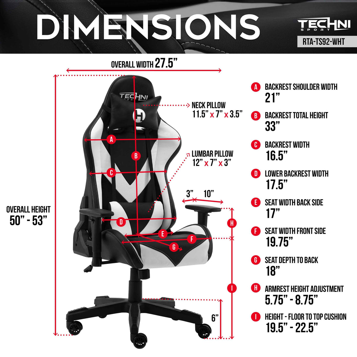 Techni Sport TS-92 Ergonomic Office Chair product image 4