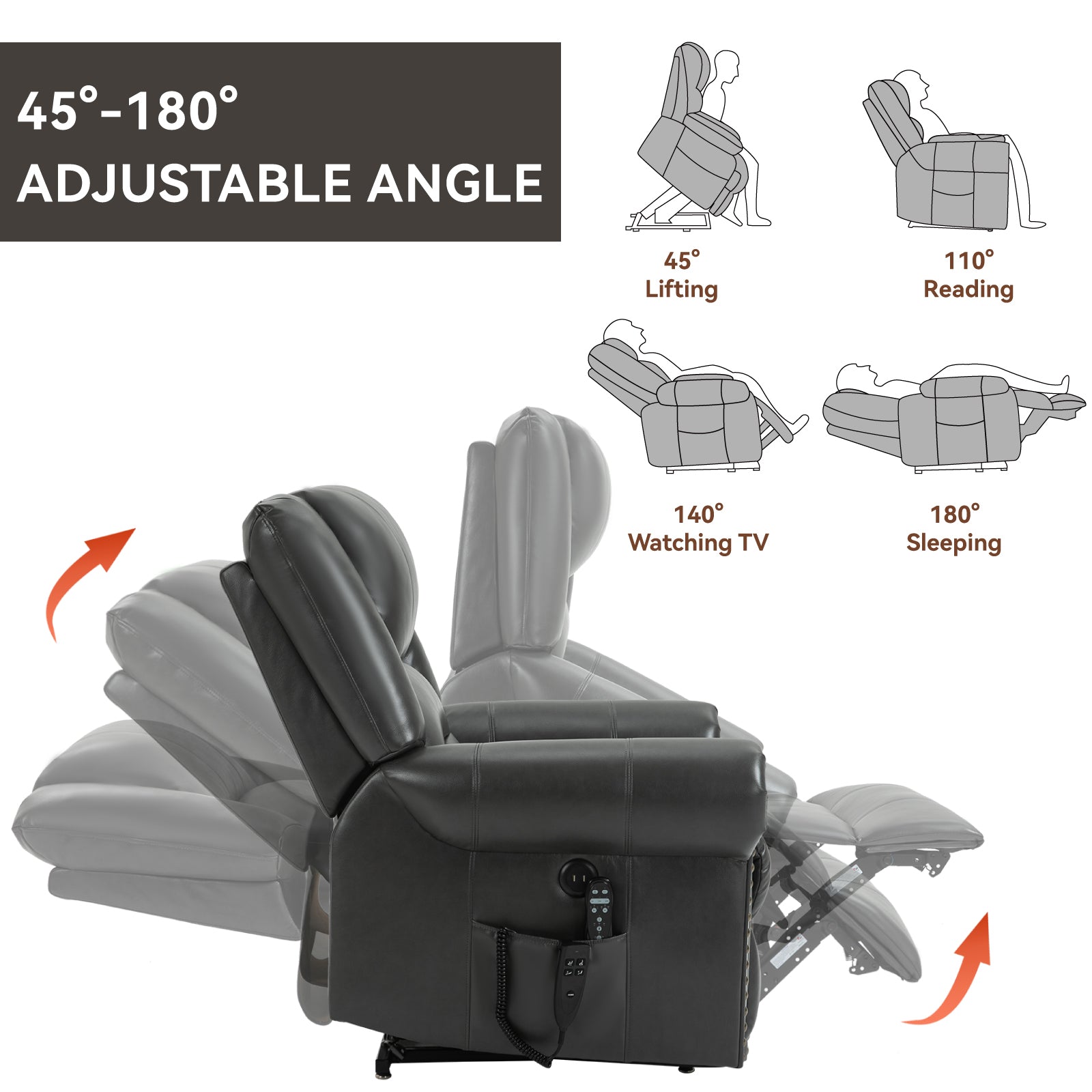 Dual-Motor Power Lift Heat & Massage Recliner detail image 53