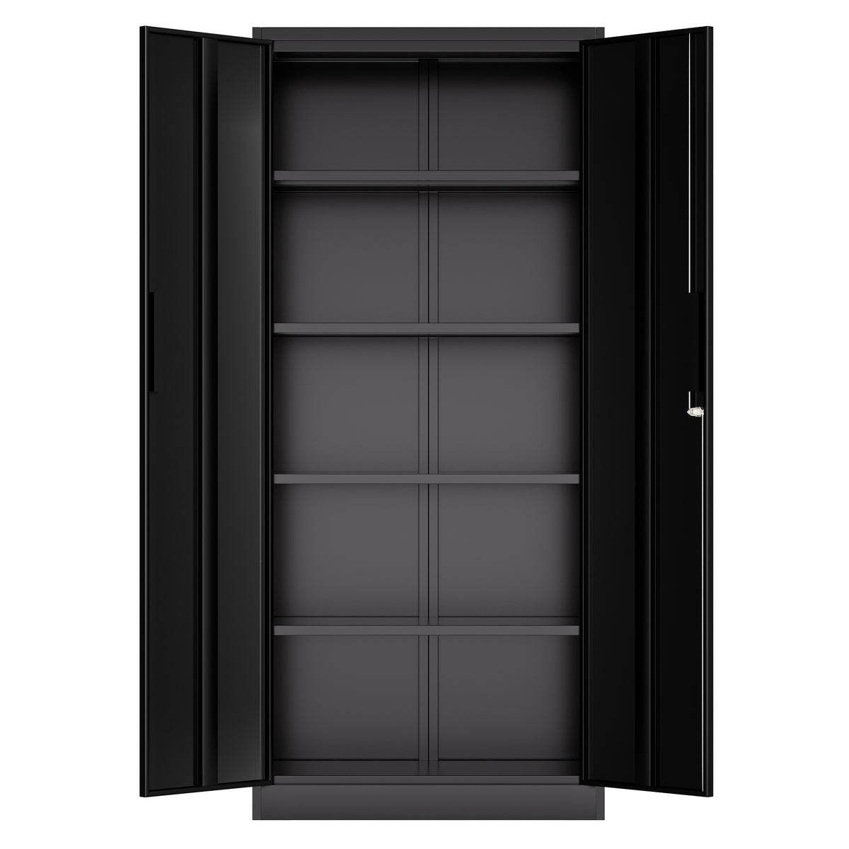 Locking Steel Garage Storage Cabinet with 4 Adjustable Shelves for workshop, garage, storage, or utility use