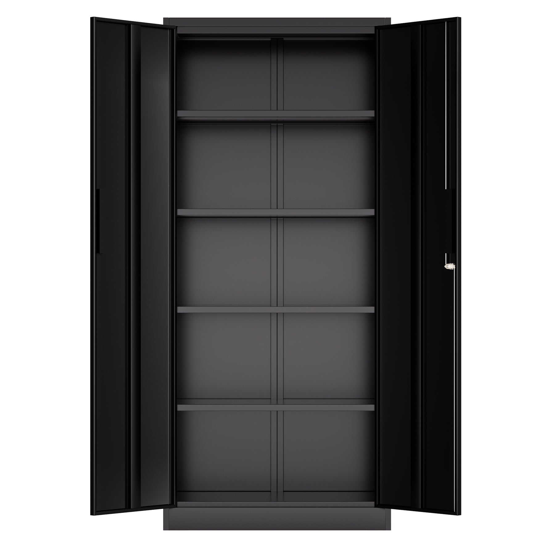 Locking Steel Garage Storage Cabinet with 4 Adjustable Shelves for workshop, garage, storage, or utility use