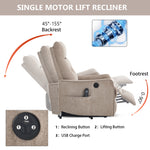 Single Motor Power Lift Recliner Chair with Massage & Heat detail image 23