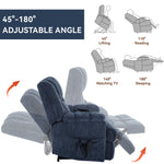 Dual-Motor Heat & Massage Power Lift Recliner, 350 lb Capacity detail image 27