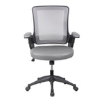 Techni Mobili Mid-Back Mesh Task Office Chair with Height Adjustable Arms for home office seating