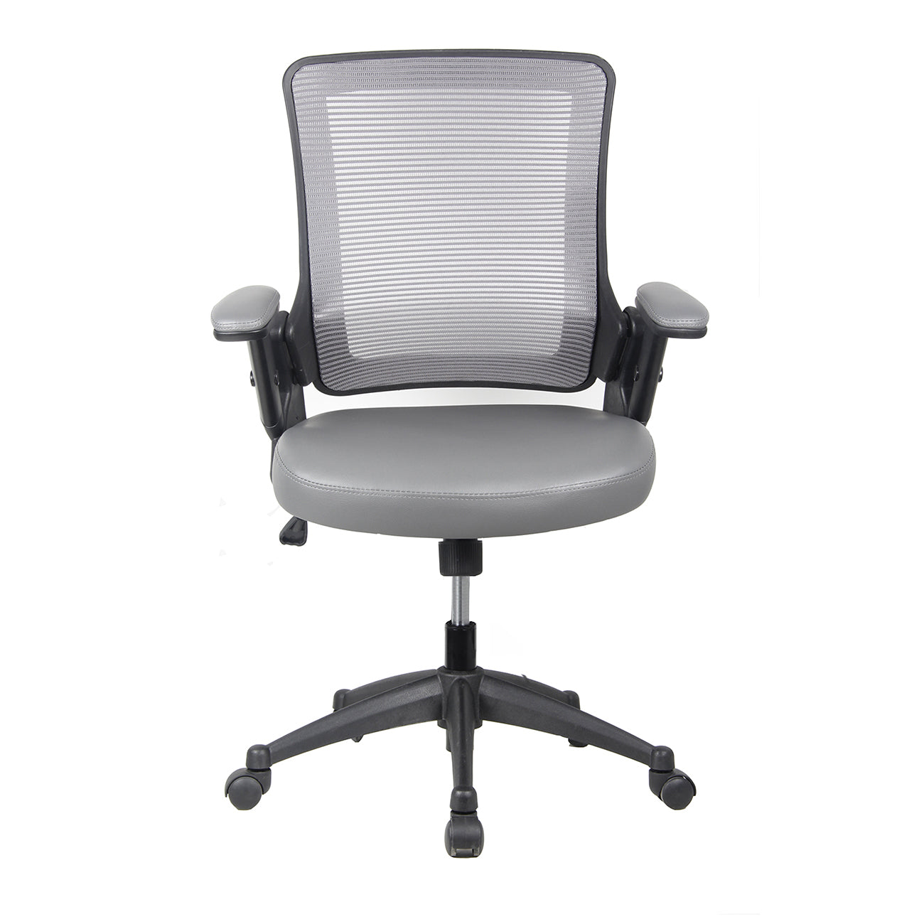 Techni Mobili Mid-Back Mesh Task Office Chair with Height Adjustable Arms for home office seating