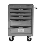 Rolling 5-Drawer Steel Tool Chest with Stainless Steel Top for workshop, garage, storage, or utility use