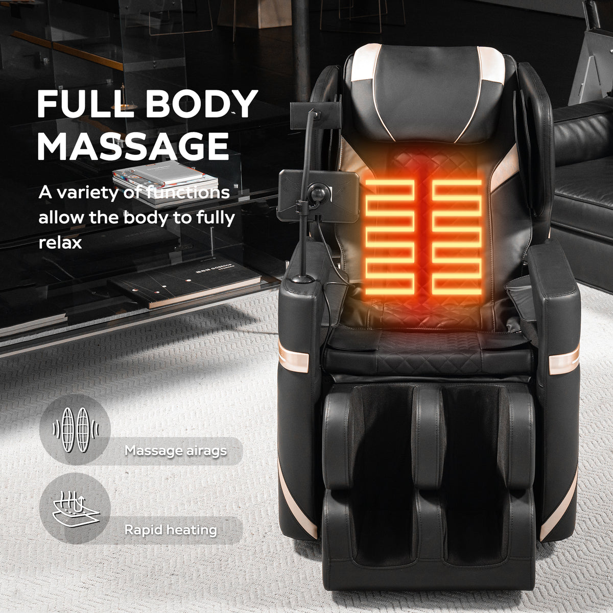 Zero Gravity Massage Recliner with Full-Body Air Pressure detail image 35