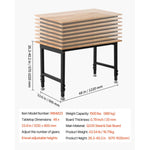 VEVOR Adjustable Height Hardwood Workbench with Power Outlets - workbench for daily comfort and function