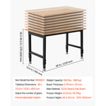 VEVOR Adjustable Height Hardwood Workbench with Power Outlets - workbench for daily comfort and function