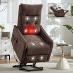Chenille Single-Motor Power Lift Recliner with Massage & Heat detail image 28