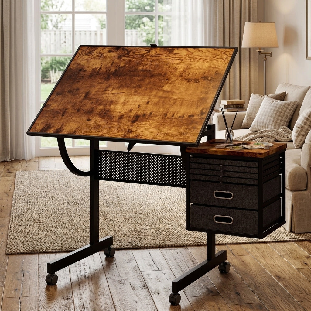 1500-Piece Rolling Jigsaw Puzzle Table with 4 Trays hobby and puzzle table