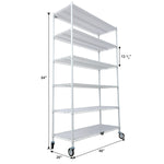 6-Tier NSF Wire Shelving Unit, 6000 lb Capacity for workshop, garage, storage, or utility use