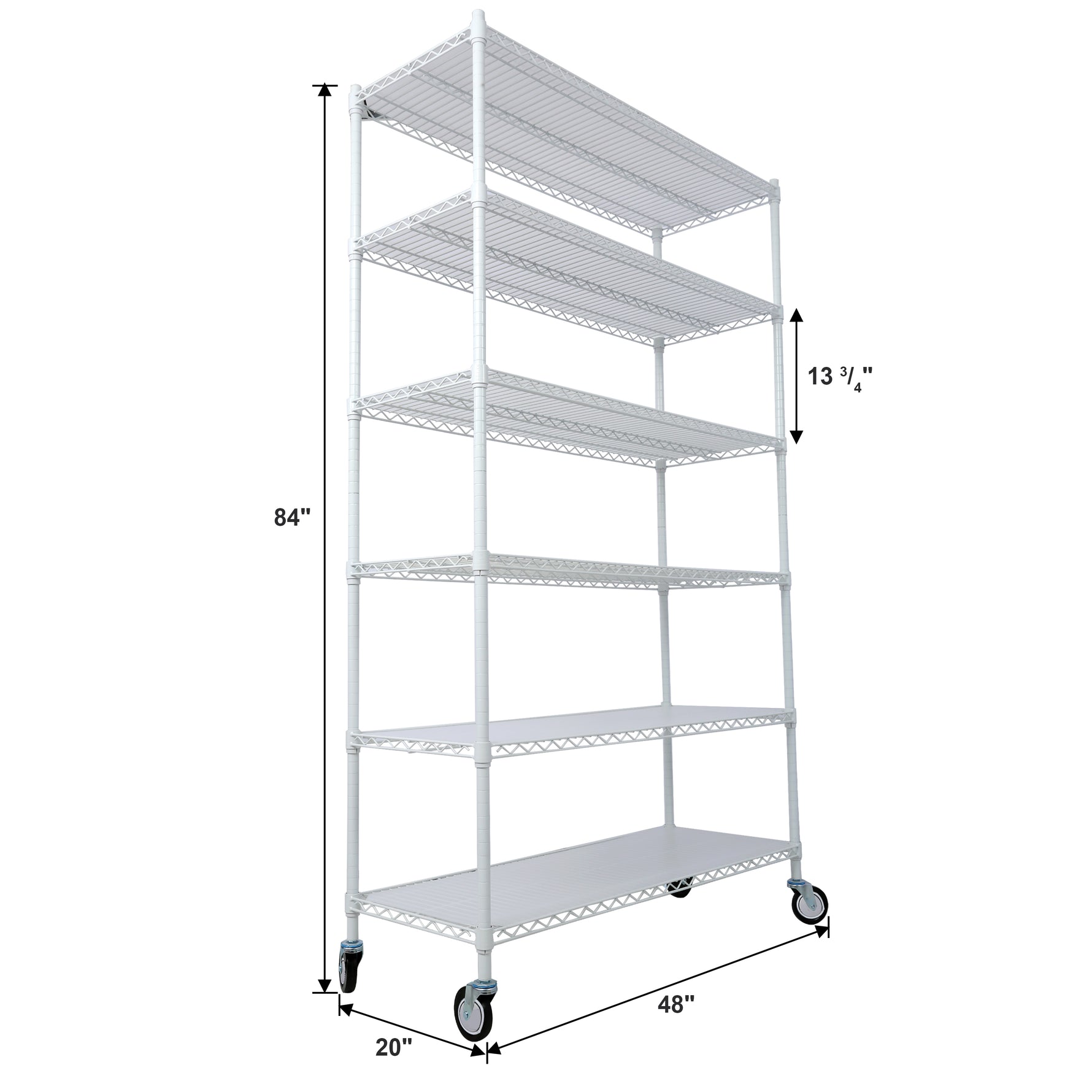 6-Tier NSF Wire Shelving Unit, 6000 lb Capacity for workshop, garage, storage, or utility use