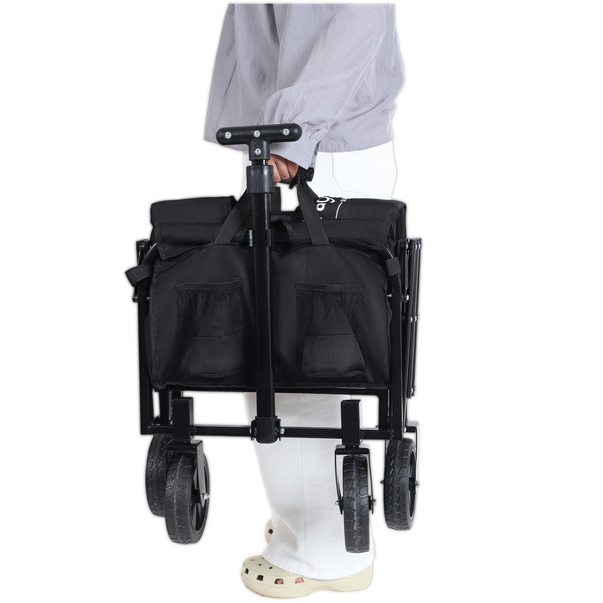 Expandable Dual-Layer Utility Wagon for workshop, garage, storage, or utility use