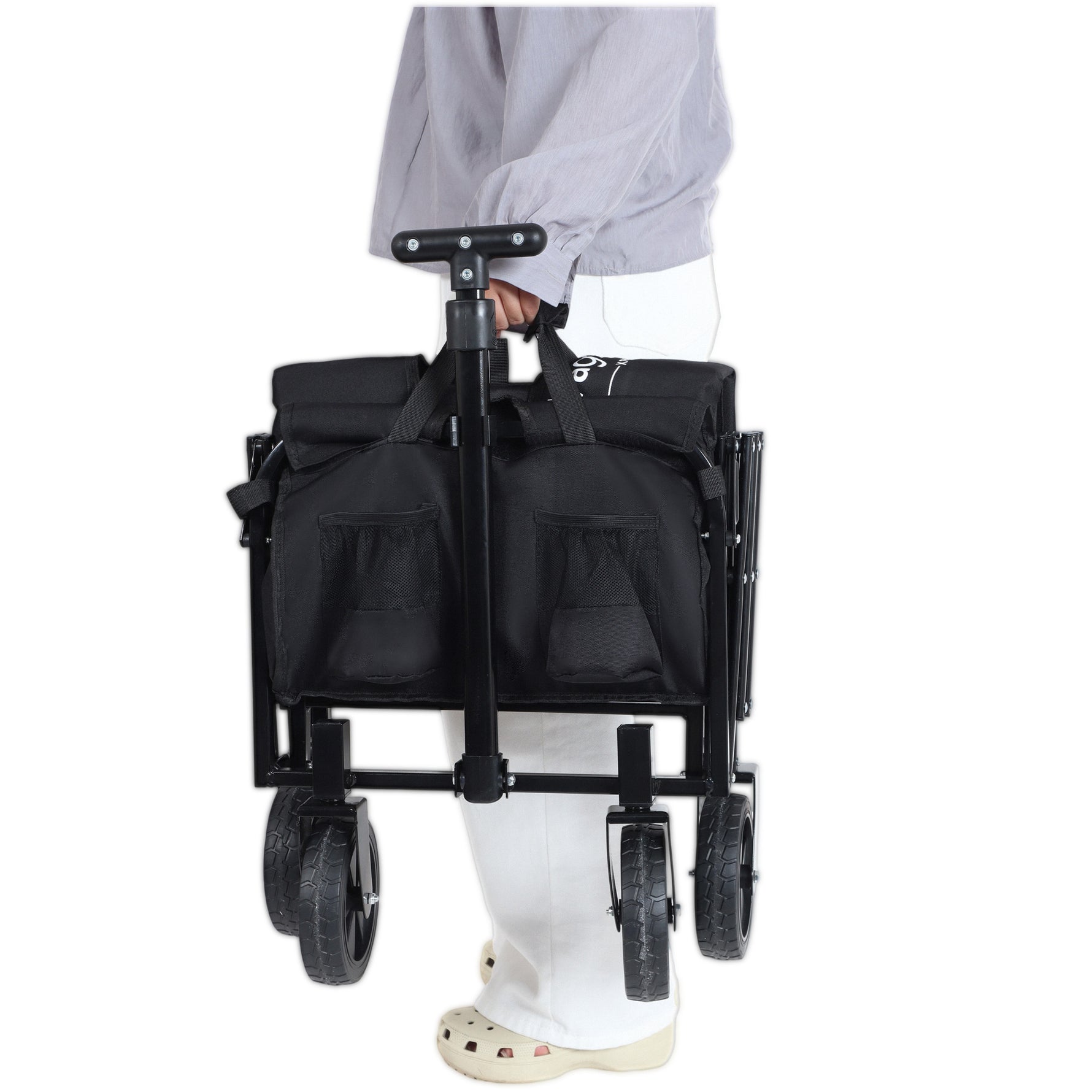 Expandable Dual-Layer Utility Wagon for workshop, garage, storage, or utility use