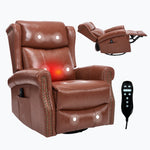 Heat Massage Manual Recliner Chair with Rocker and Swivel for Living Room detail image 135