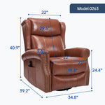 Heat Massage Manual Recliner Chair with Rocker and Swivel for Living Room detail image 136