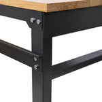 60" Rolling Adjustable Workbench, Black Hammertone workshop project bench