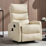 Heat Massage Manual Recliner Chair with Rocker and Swivel in Faux Leather for Living Room detail image 25