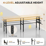 96" Adjustable Workbench with Pegboard & Power for workshop, garage, storage, or utility use