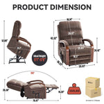 Power Chenille Lift Recliner Chair Dual Motor Infinite Position Up to 350 Pounds detail image 21