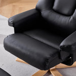 Modern Heated Massage 360° Swivel Recliner Accent Chair with Ottoman, Ergonomic detail image 29